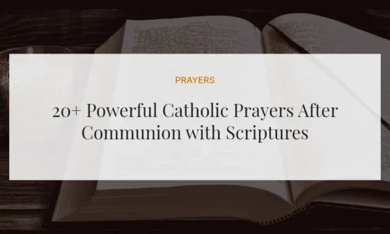 20+ Powerful Catholic Prayers After Communion with Scriptures